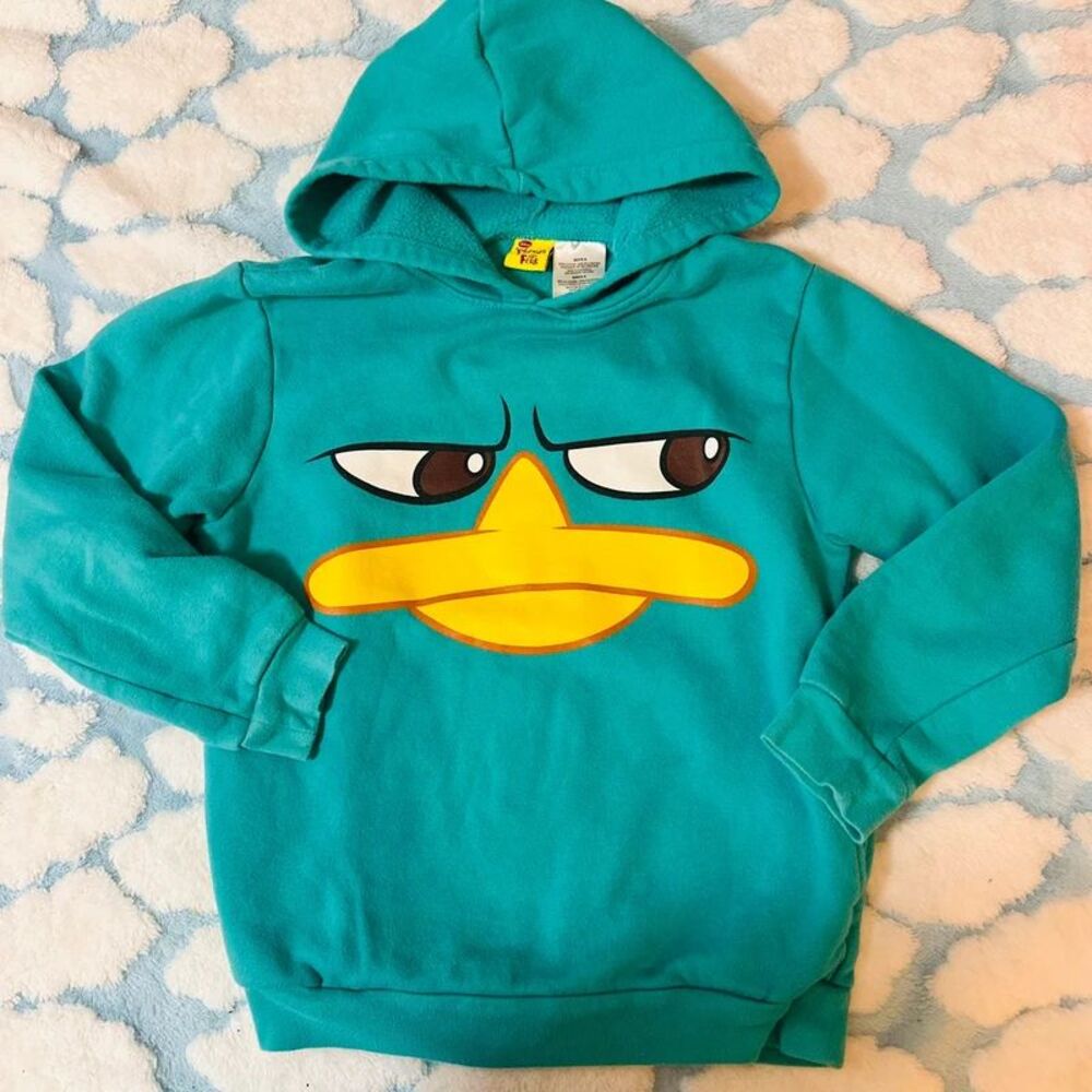 Disney Phineas and Ferb Perry Pullover hoodie Size 8